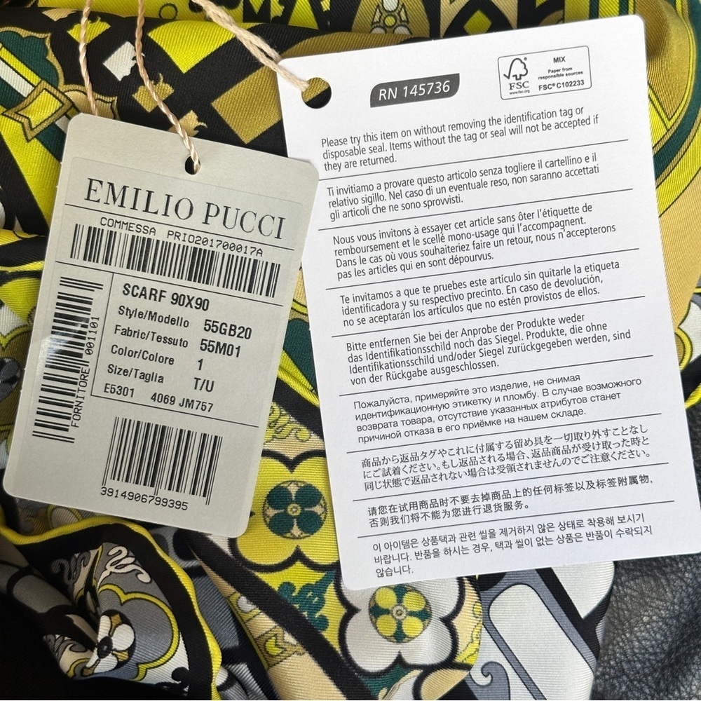 Emilio Pucci Cities of‎ the World Milan Duomo Silk Scarf Rare Collectible Print - Picture 11 of 13